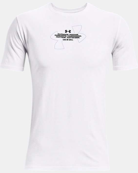 Camiseta de manga corta UA Basketball Photo para hombre, White, pdpMainDesktop image number 4